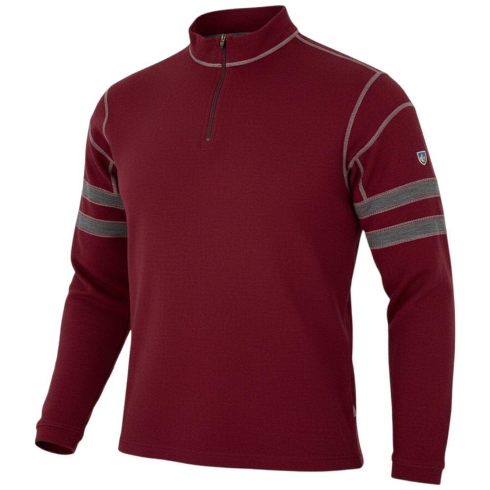 Kuhl Men's Team Merino Wool Quarter Zip Brick Red XL