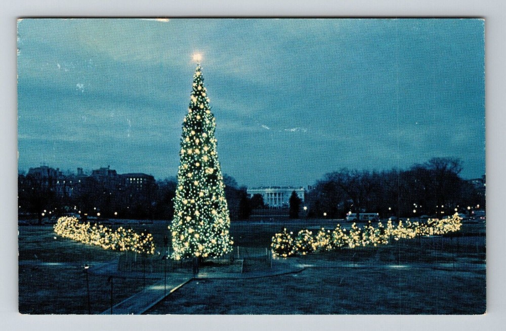 OH-Ohio, Scenic View A Christmas Tree Lighted Up, Vintage Postcard
