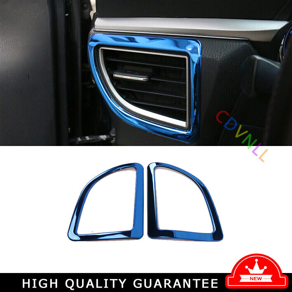 Console L&R Air Outlet Vent Trim Fit For Toyota Corolla 2014-2018 Blue Titanium
