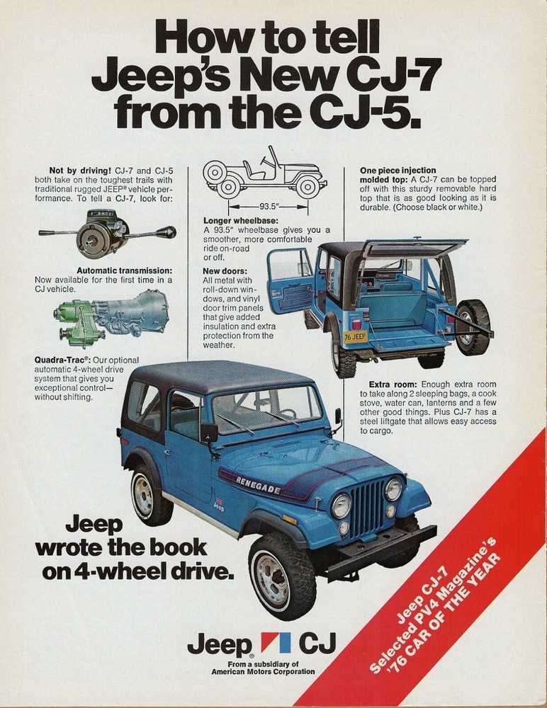 JEEP CJ-5 and CJ-7  poster 24x36 inch