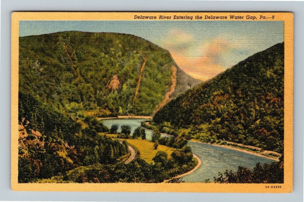 Delaware Water Gap PA-Pennsylvania, Delaware River, Vintage Postcard