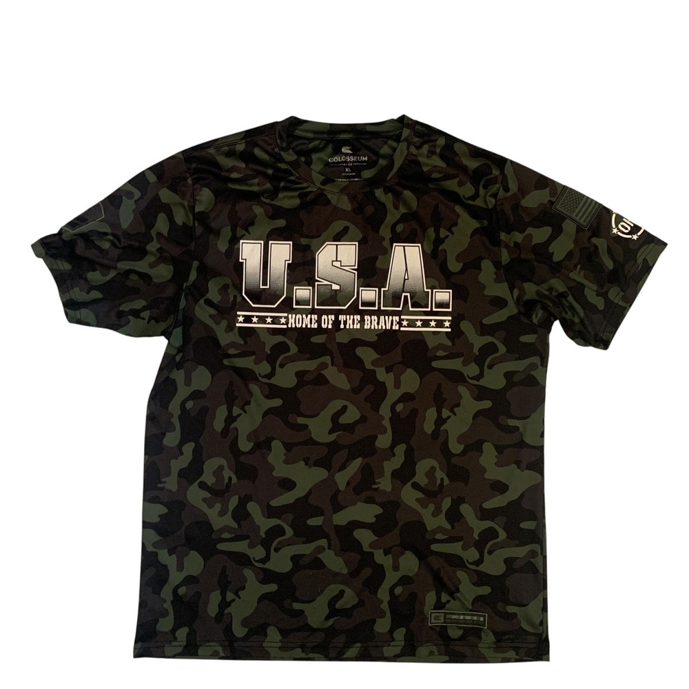 Colosseum OHT Men's Size XL USA Home Of The Brave Short Sleeve T-Shirt