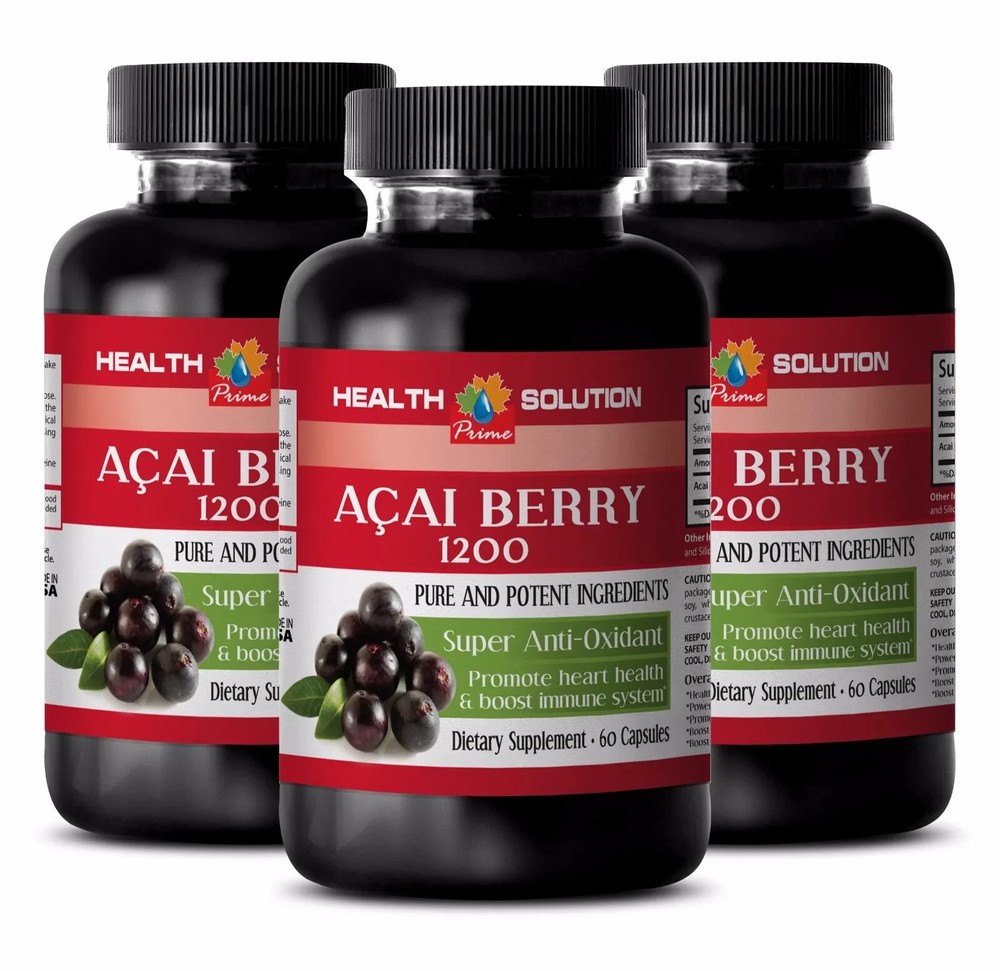 Acai Berry Extract Supplement for Complete Immune Support - 3B 180 Caps