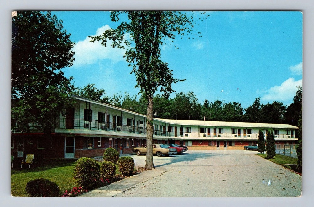 Mackinaw City MI-Michigan Flamingo Motel Vintage Postcard