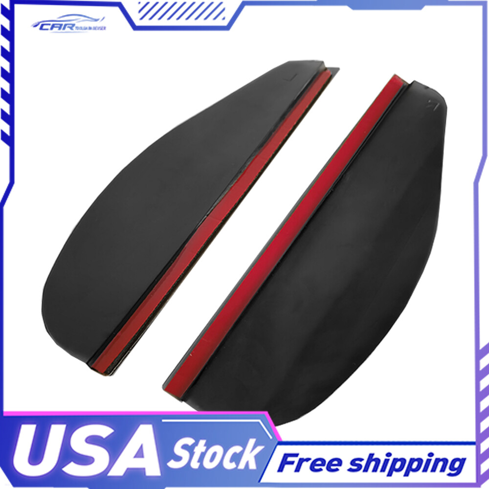 2X Car LH&RH Rear View Side Mirror Rain Board Eyebrow Guard Sun Visor Universal