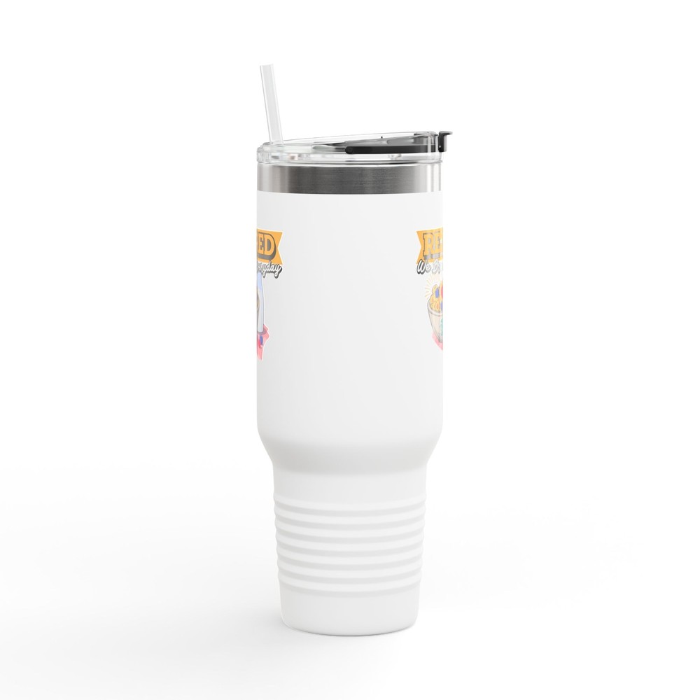 Retired We Brunch Everyday Insulated Travel Mug, Funny Retirement Gift, 40oz