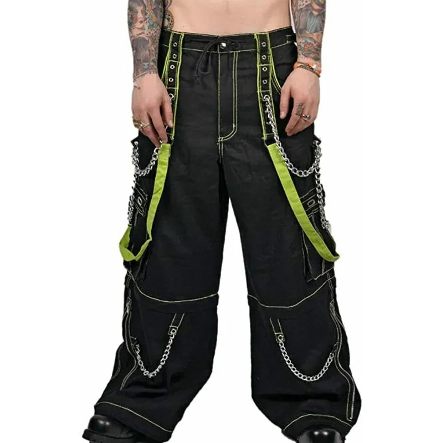 Gothic Bondage Mens Pant Alternative Punk Rock Skater Emo Trouser Pant Shorts