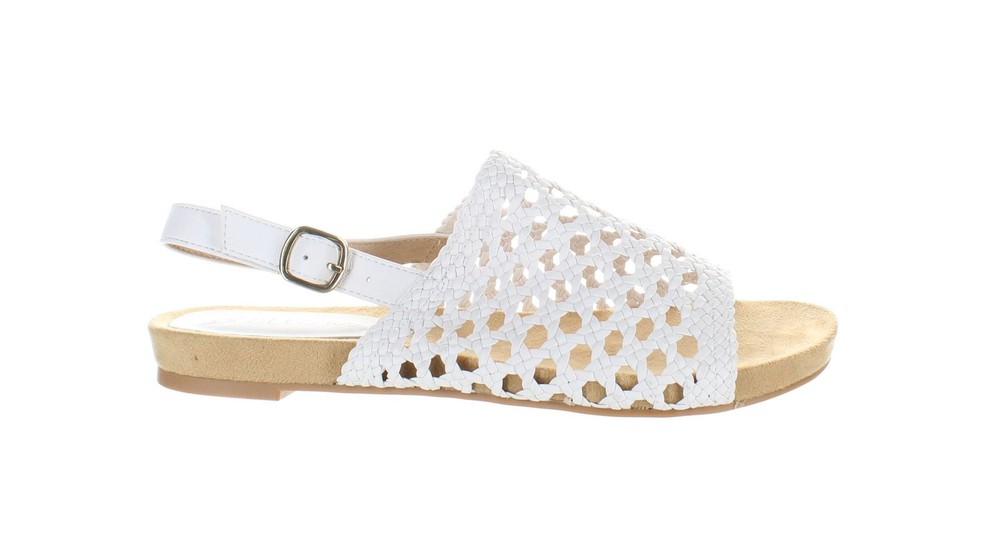 Bellini Womens Newable White Slingback Heels Size 7.5 7479327