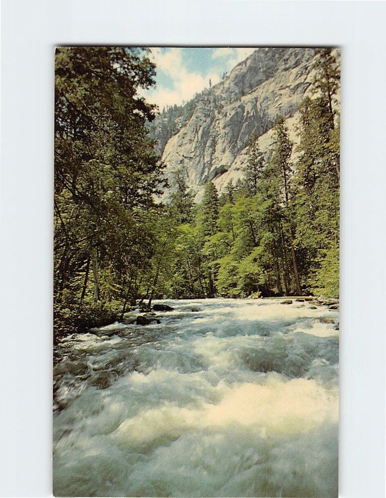 Postcard Happy Isles in the Yosemite Valley California USA
