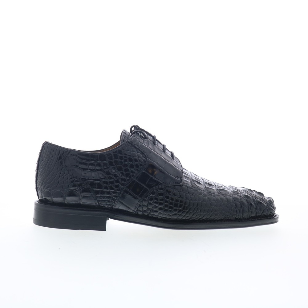 Ferrini HB Alligator 228 F228BL Mens Black Oxfords & Lace Ups Casual Shoes 8.5