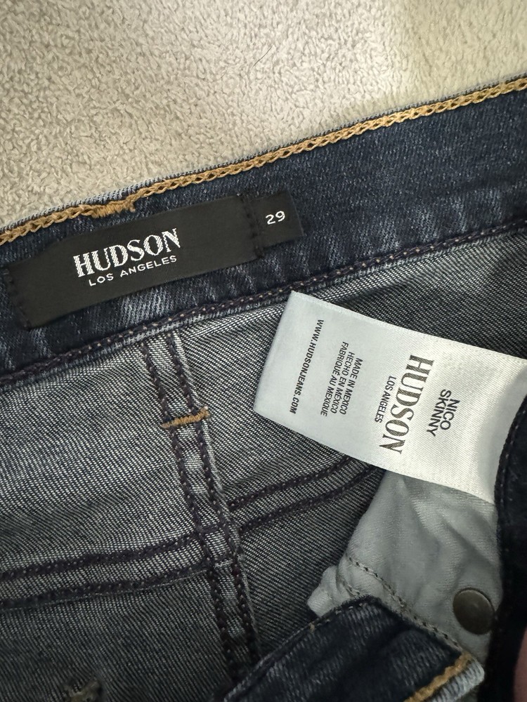 Hudson Women's  Jeans Dark Wash Nico Super Skinny Mid Rise Size 29 Made in USA