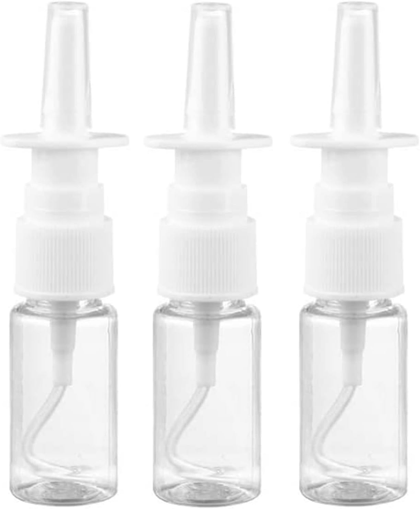 3Pcs Clear Empty Nasal Spray Bottles for Rhinitis Care Mist Sprayer