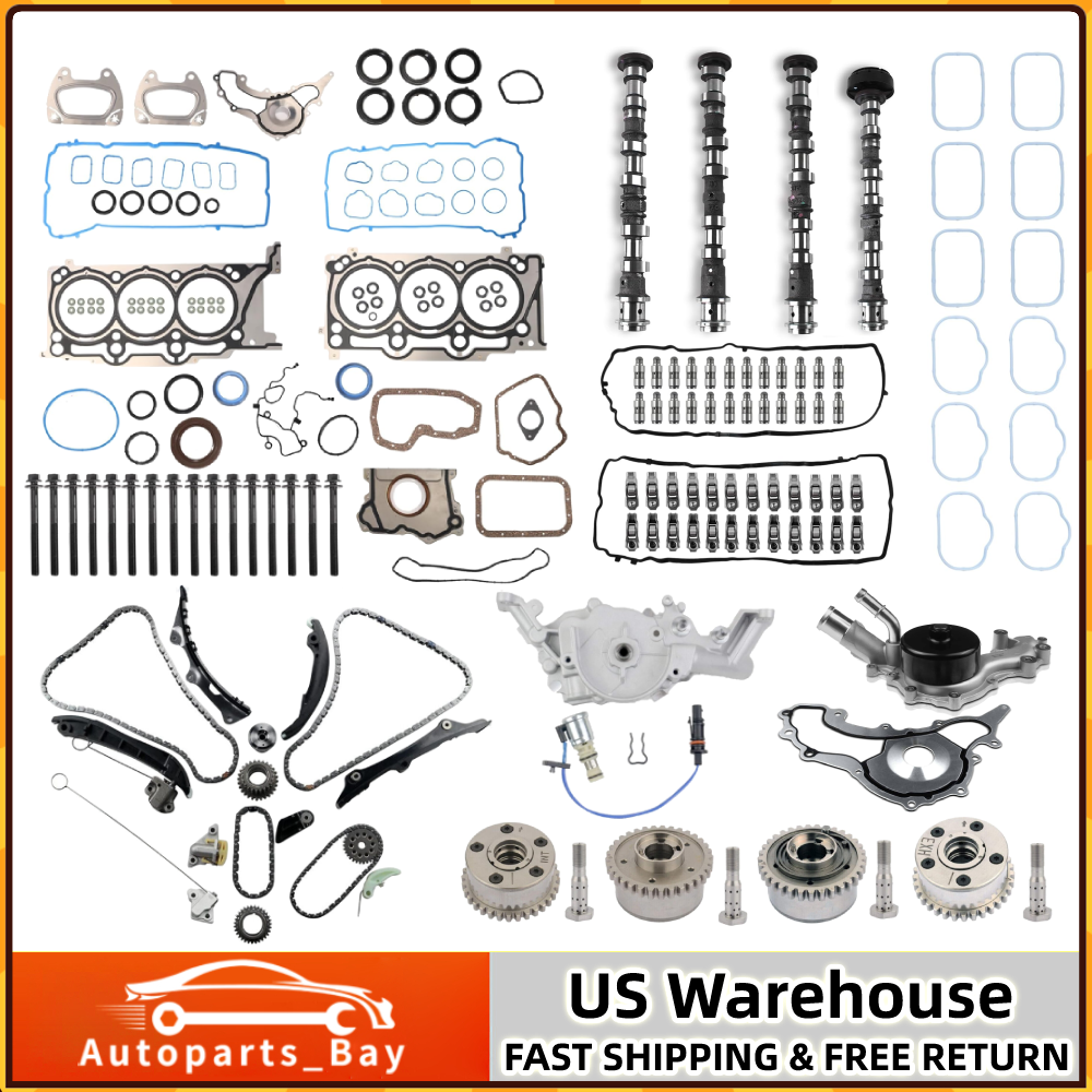 Camshaft Rocker Arms Lifters Timing Chain Kit for 11-16 Chrysler Jeep Dodge 3.6L
