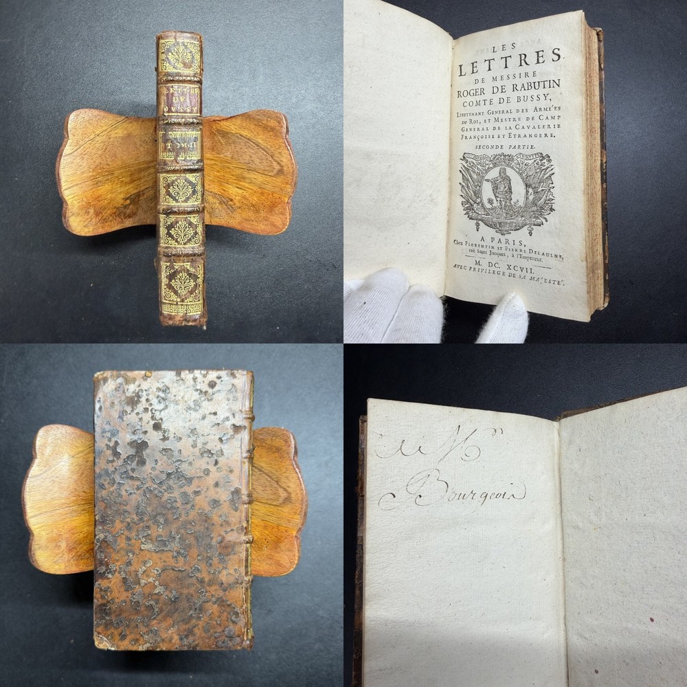 1697 Roger de Rabutin Comte de Bussy Lettres Vol 2 French Leather