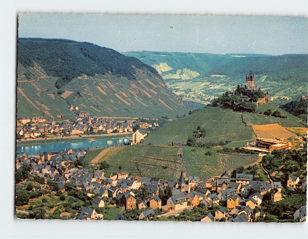Postcard Aerial View Cochem Moselle Valley Germany