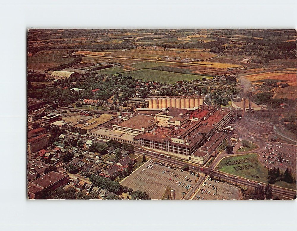 Postcard Aerial View Hershey Foods Corporation Hershey Pennsylvania USA
