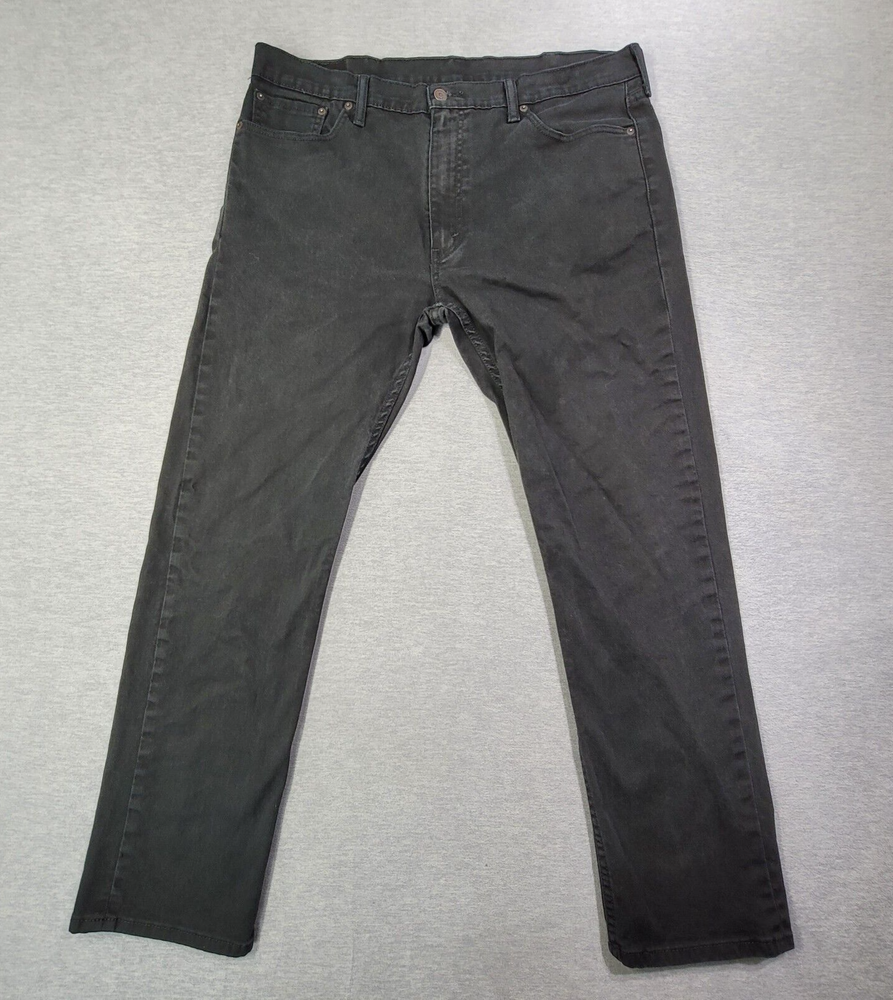 Levis 513 Jeans Mens 38x32 Black Slim Straight Leg Stretch Mid Rise Skate Denim