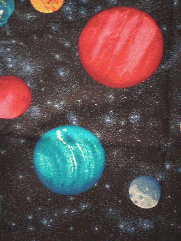 planets space fun fabric length 21 x 8.5 inch 1pc new