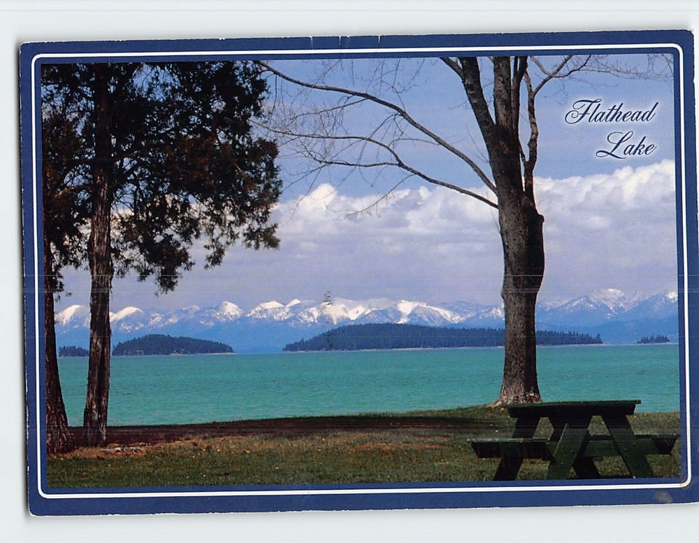 Postcard Flathead Lake Montana USA