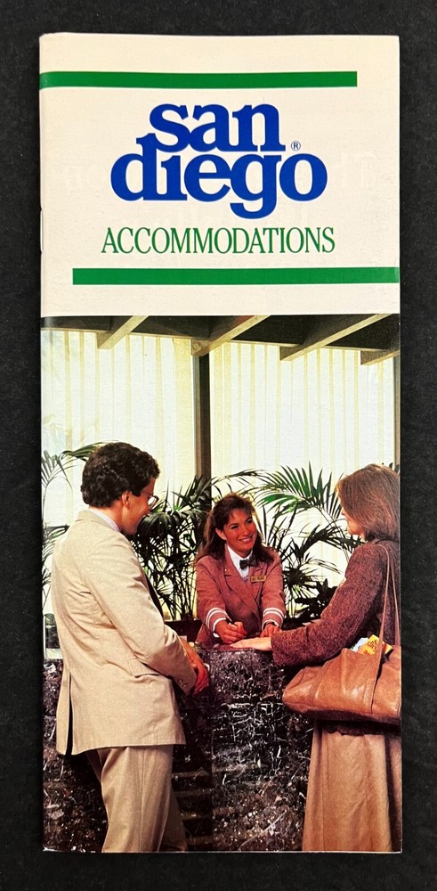 1990 San Diego California Accommodations Hotels Guide Vintage Travel Brochure-image