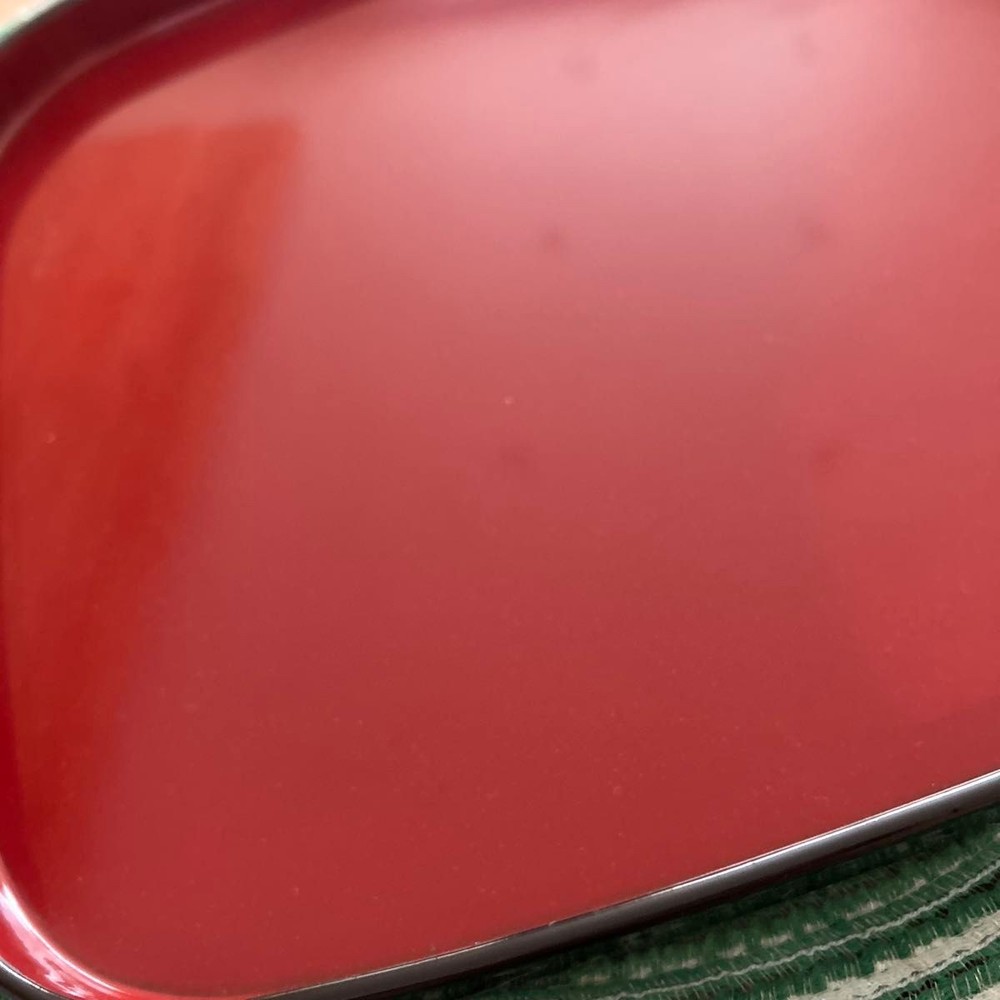 Red  Lacquerware Tray Traditional Craft  Japanese Style Tableware Serving Tray