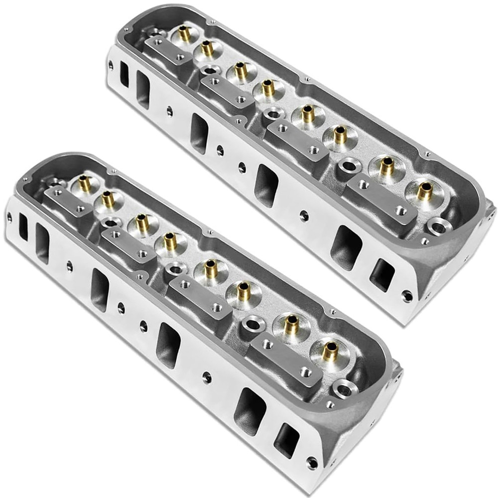 2Pcs 185cc/61cc Bare Aluminum Cylinder Head For Ford SBF 289 302 351W 5.0L V8