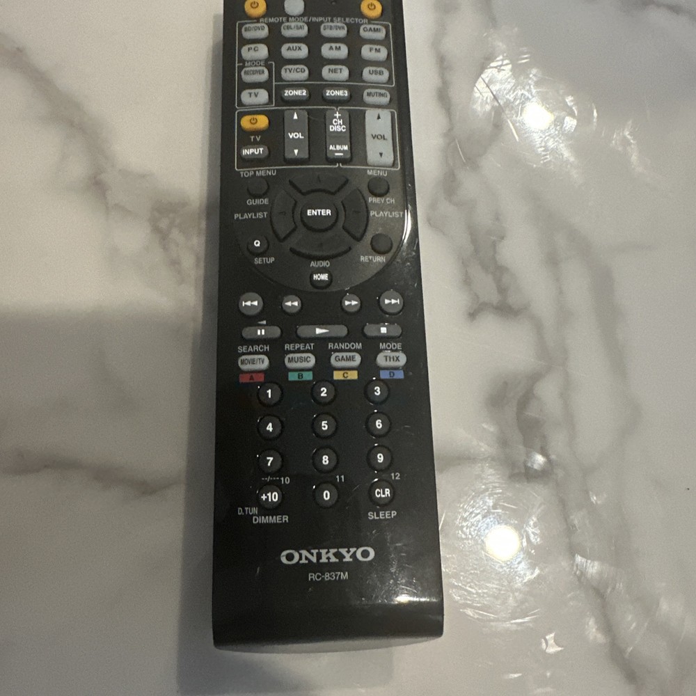 Onkyo RC-837M Replacement Remote for TX-NR616 AV Receivers