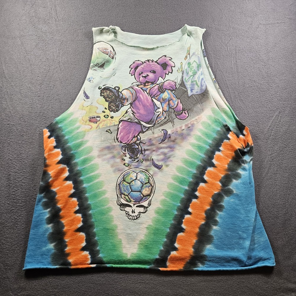 90s Vintage Grateful Dead Sleeveless Soccer Tie Dye Shirt