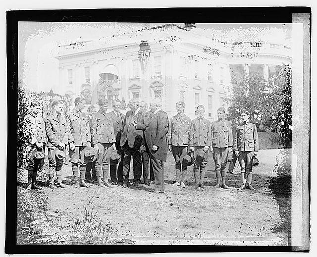 Photo:Washington DC White House Warren G Harding Group 1921 Soldiers