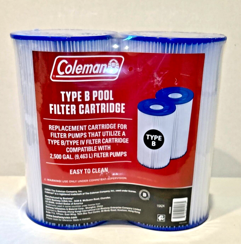 Coleman Pool Filter Replacement Cartridges Type B Pack of  2