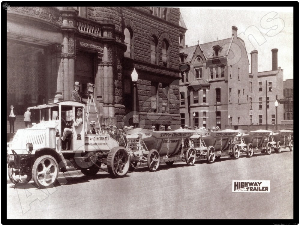 Mack Truck New Metal Sign: City of Cincinnati Street Cleaning Department Outfit
