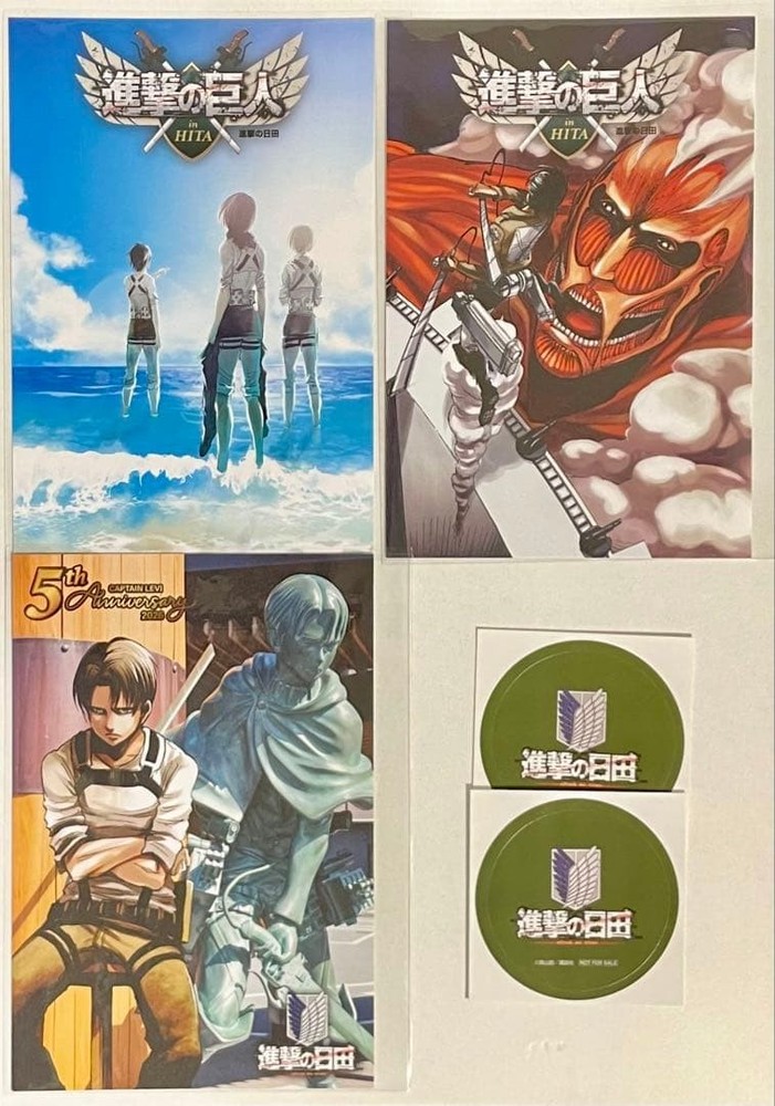 Attack on Titan Levi 5th Anniversary Postcard Sticker Set