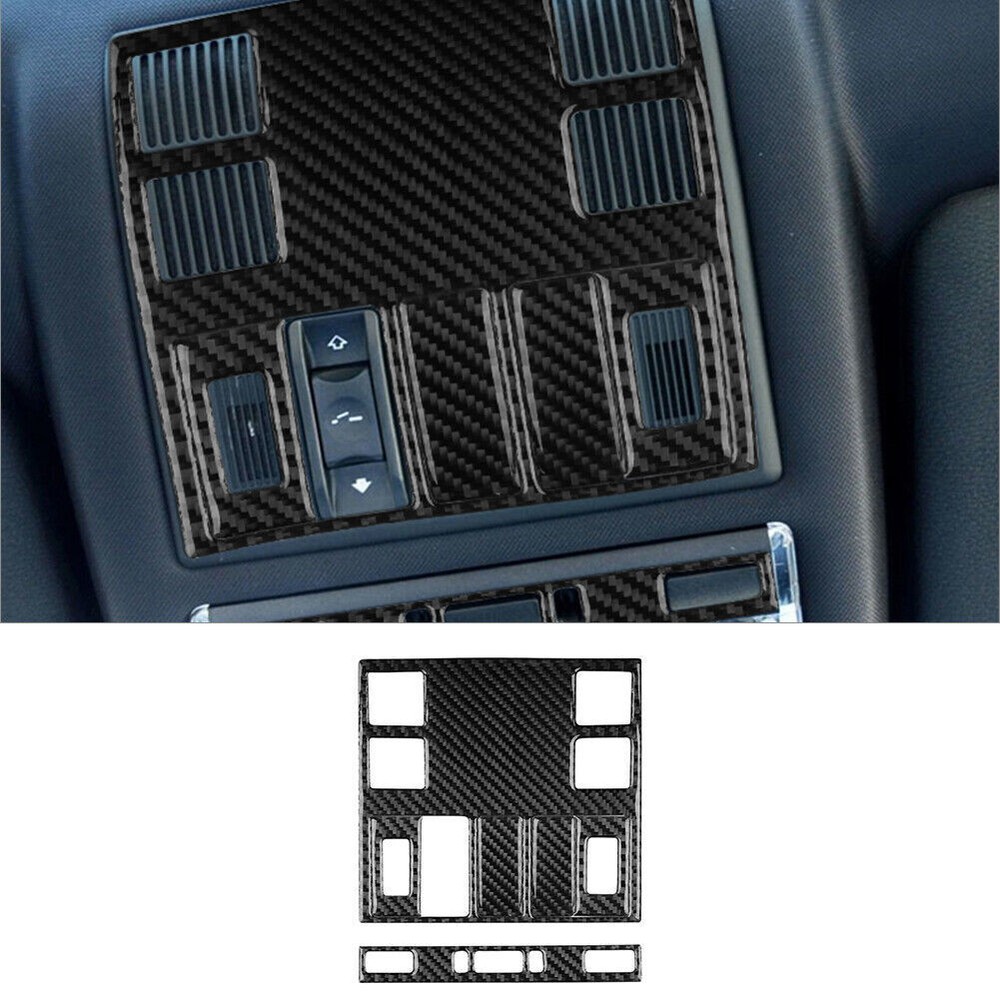 6Pcs Carbon Fiber Interior Rear Overhead Console Cover Trim For BMW X3 E83