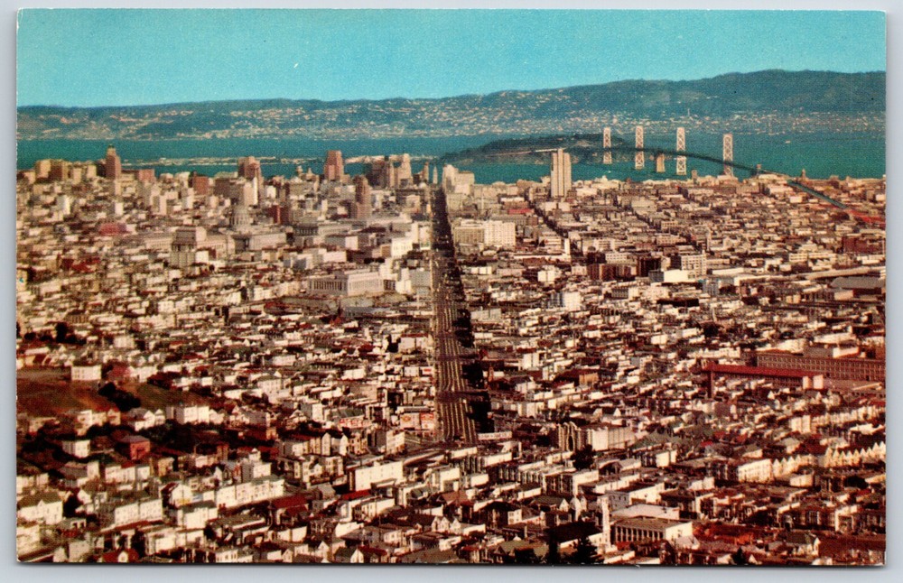 Postcard Panorama Of San Francisco, Aerial View, California Unposted