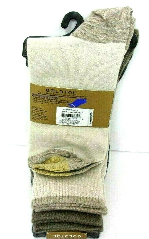 Gold Toe Mens Fashion Socks Multi Color Set Of 3 Cotton Plus FREE Gift