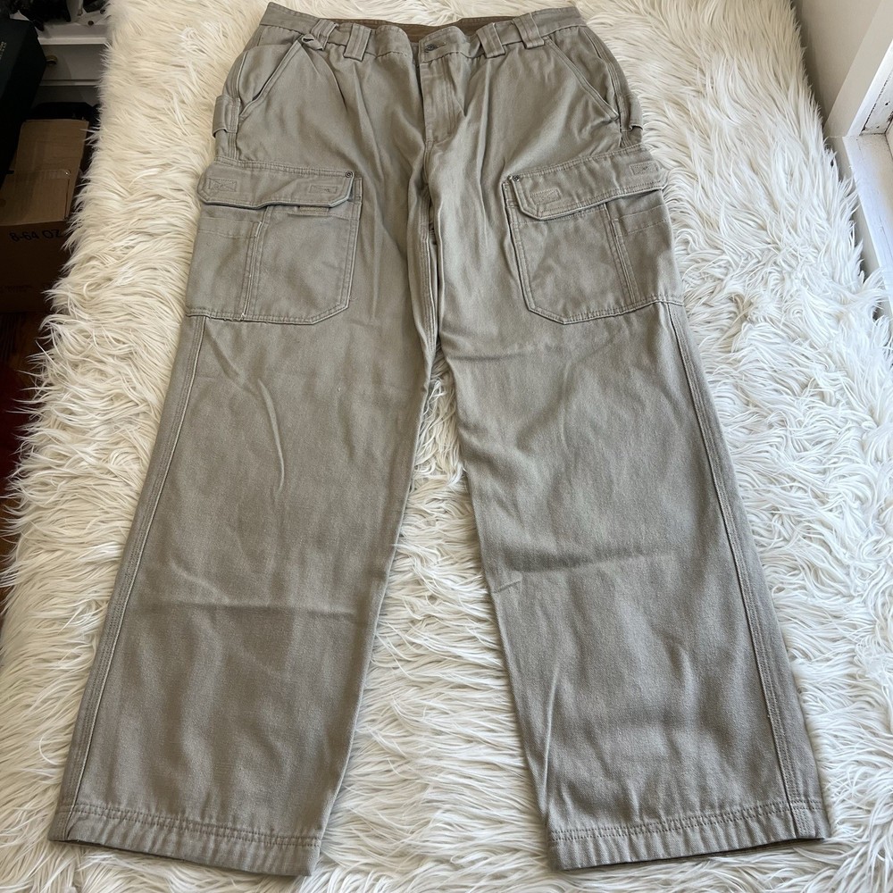 Vintage Y2K Duluth Trading Baggy Carpenter Cargo Pants Heavy Canvas Men 40 x 34
