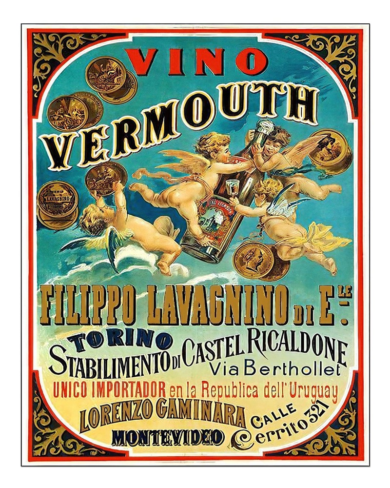 Vintage Vermouth Advertisement Poster Wall Art Premium Quality