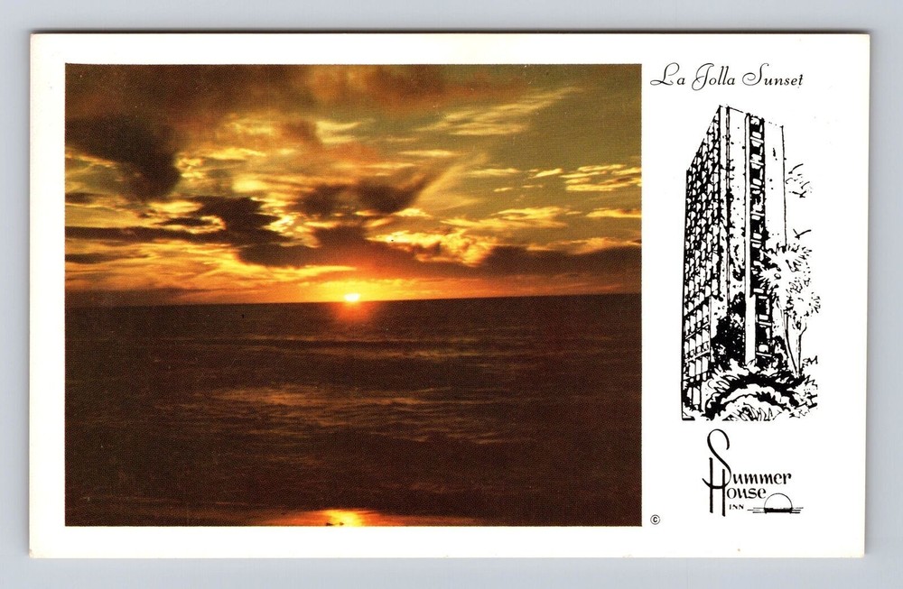 La Jolla CA-California, Summer House Inn, Advertisement, Vintage Postcard
