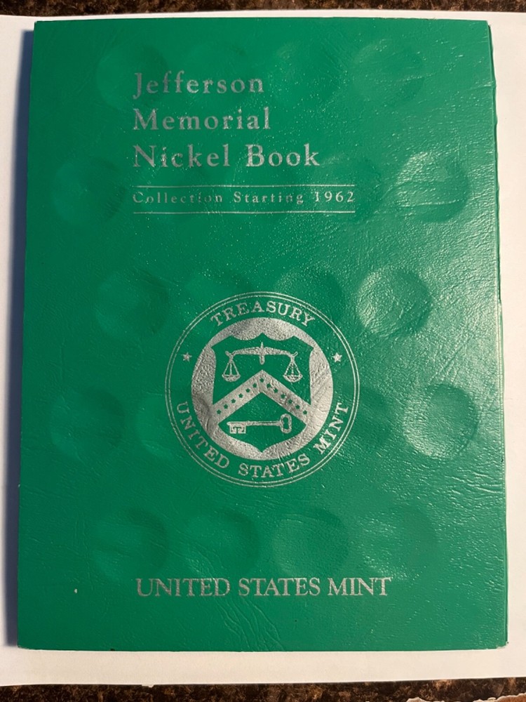 US Mint Jefferson Memorial Green Nickel Book #2 1962-1995 BOOK ONLY NO COINS