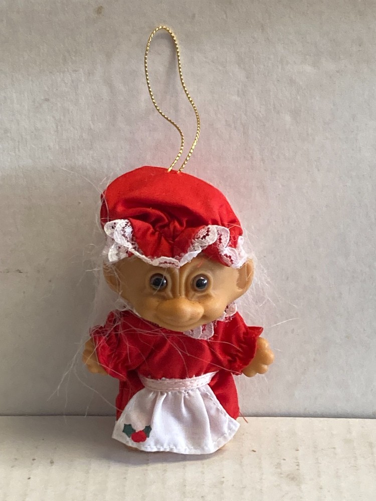 Vintage Christmas Mrs Claus Troll Ornament By Russ 4