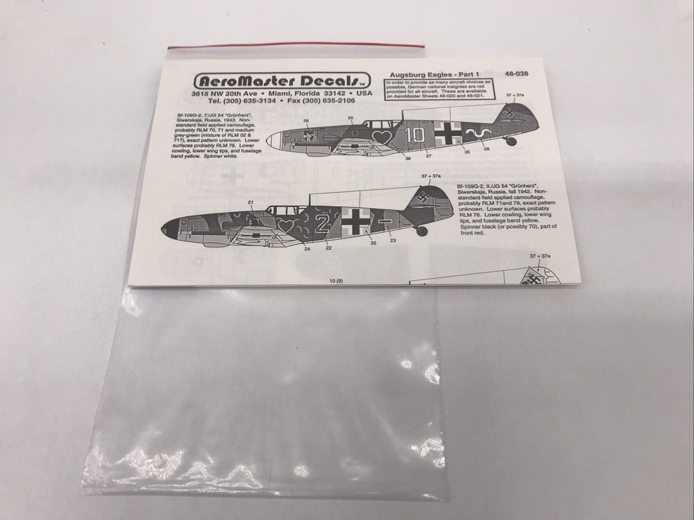 1/48 Aero Master Decals #038 Augsburg Eagles KH