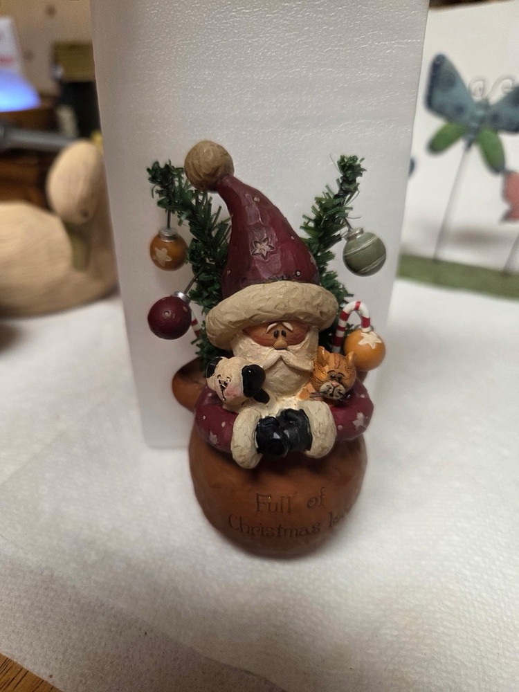 Blossom Bucket Suzi Full Of Christmas Love Santa Figurine