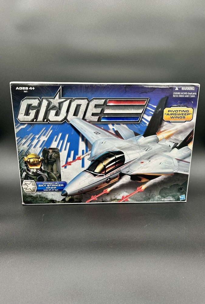 SKY STRIKER XP-21F COMBAT JET + Captain Ace — GI Joe 30th Anniversary New 3.75-image