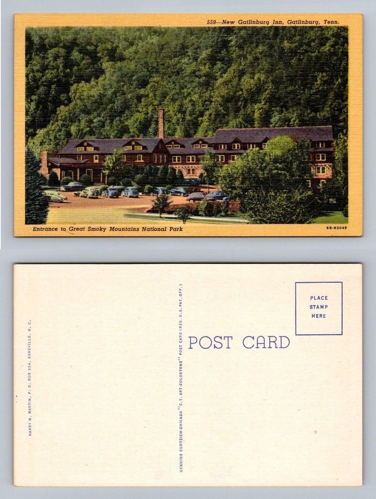 Gatlinburg, TN-Tennessee, New Gatlinburg Inn Smoky Mountains Vintage Postcard