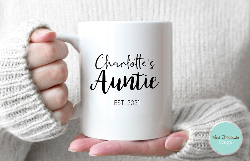 New Auntie Mug for Pregnancy Announcement - Perfect Future Aunt Gift