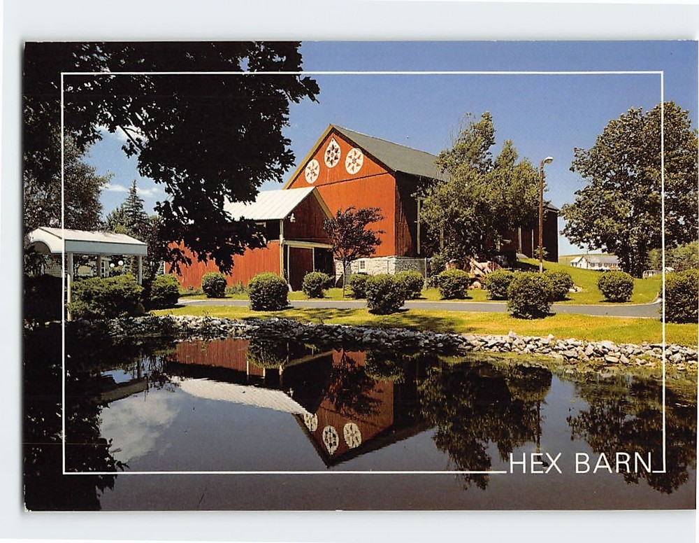 Postcard Hex Barn Amish Country Pennsylvania USA