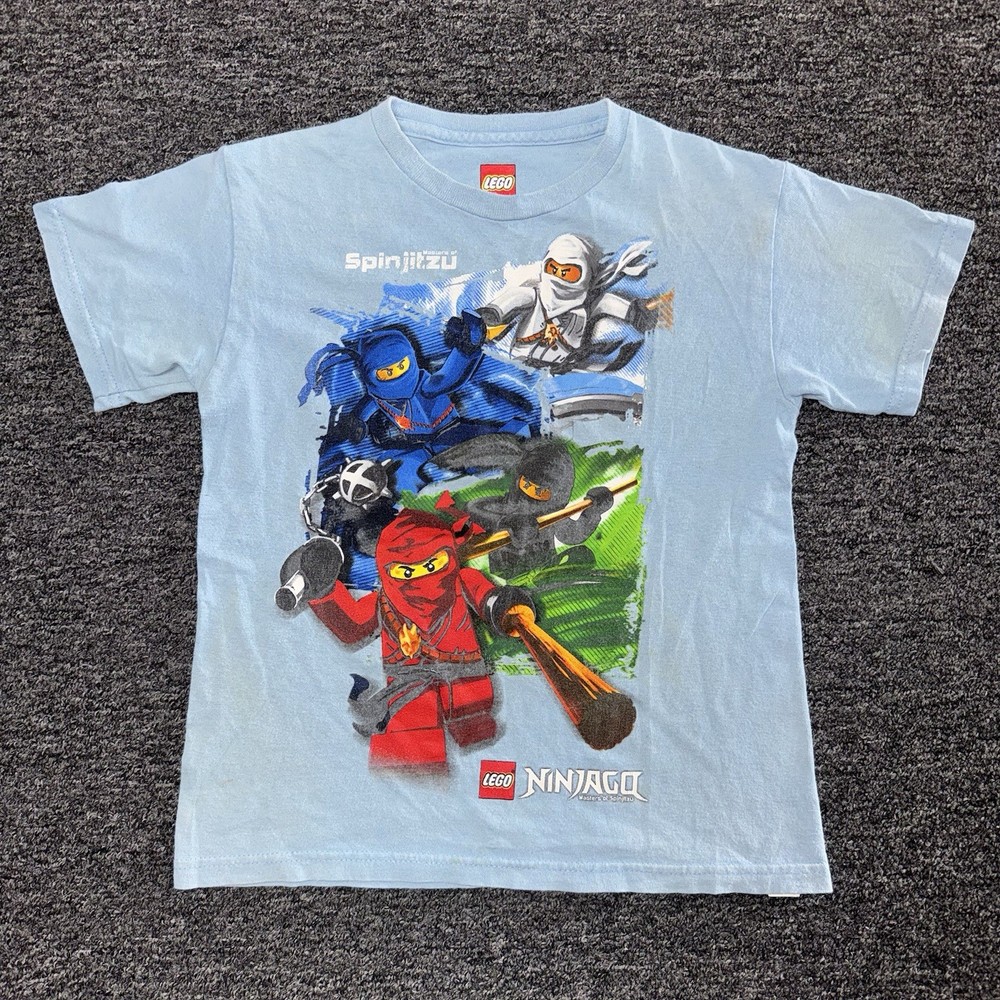 Youth Y2K Lego Ninjago Masters of Spinjitzu Promo Blue T-Shirt Boys - Size 8