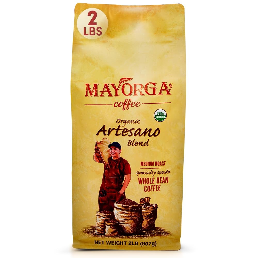 Organic Coffee 2lb Artesano Blend - Medium Roast Whole Bean Coffee Speciality...