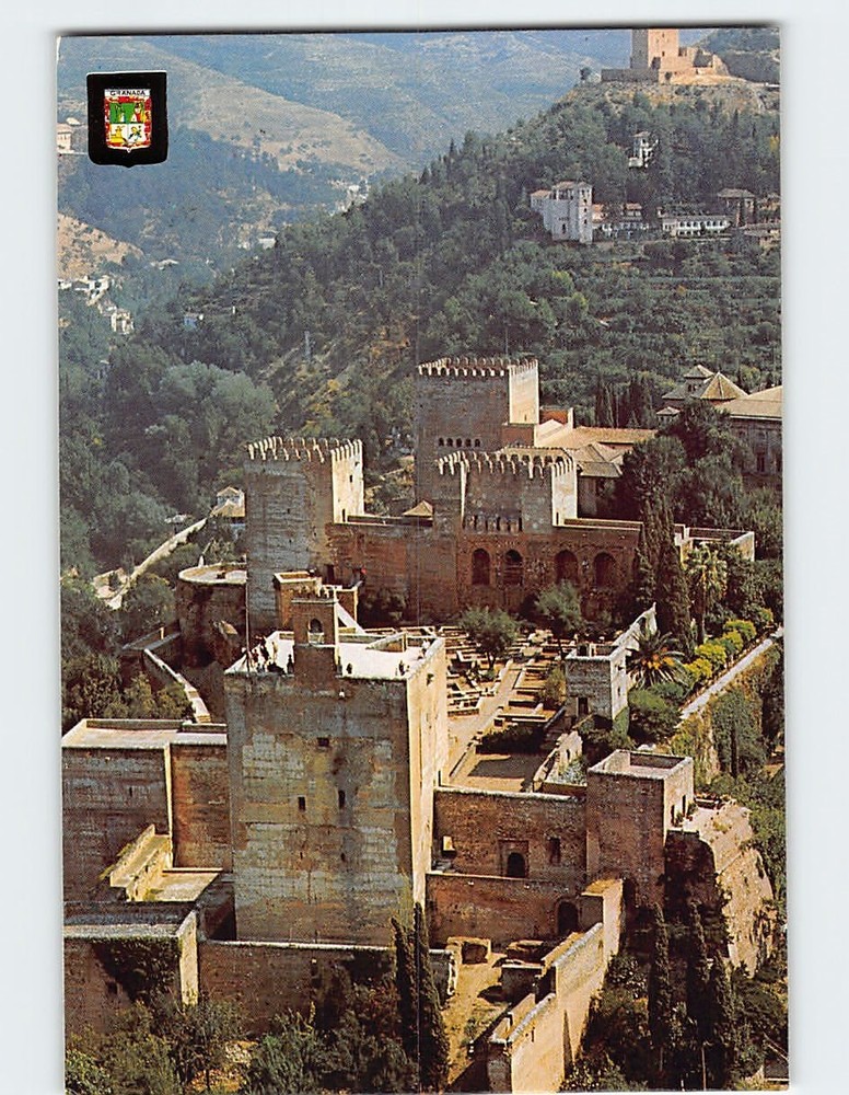 Postcard Alhambra Alcazaba Granada Spain