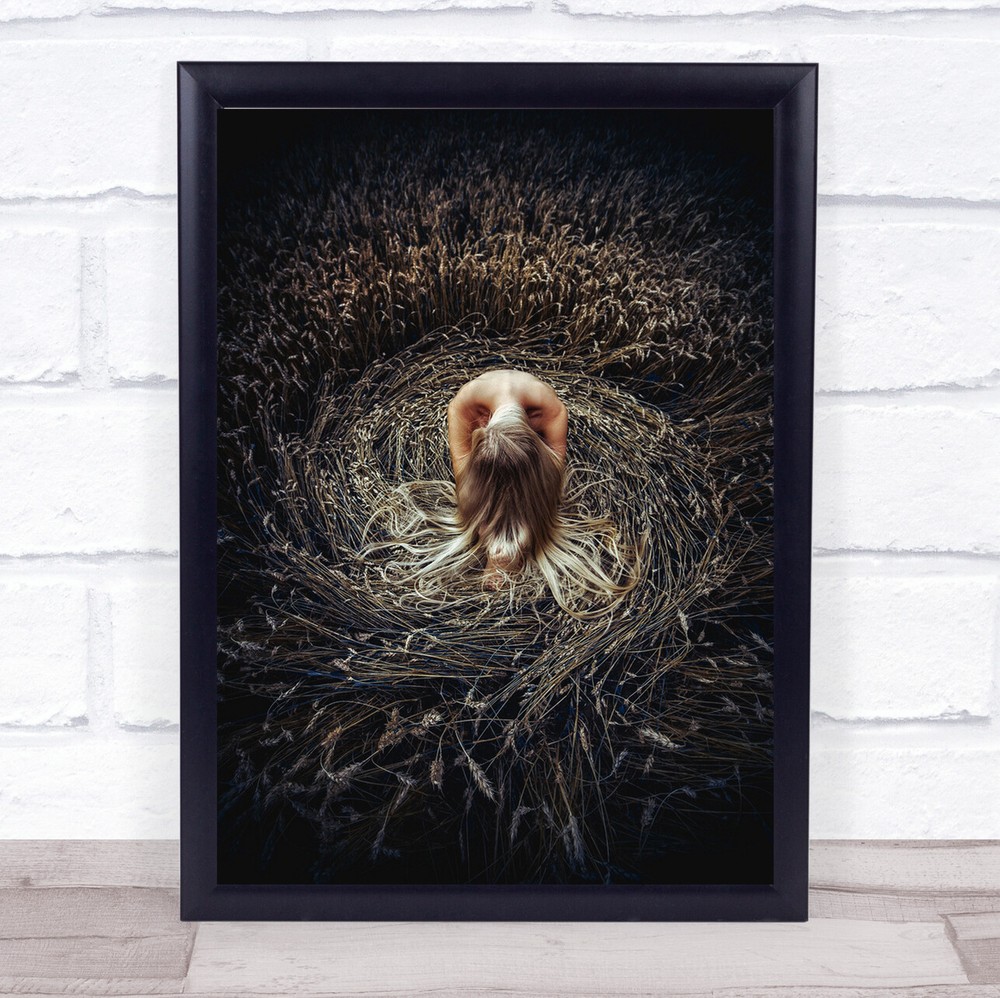 Keeper of the Earth Field Vignette Model Hair Woman Wall Art Print